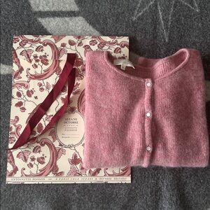 Sezane Gaspard Cardigan Bois De Rose - Size M + Free Gift Pouch